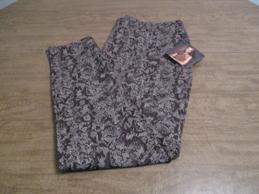 IMAN GLOBAL CHIC 360 SLIMMING TECHNOLOGY BROWN STRETCH PANTS SIZE XL